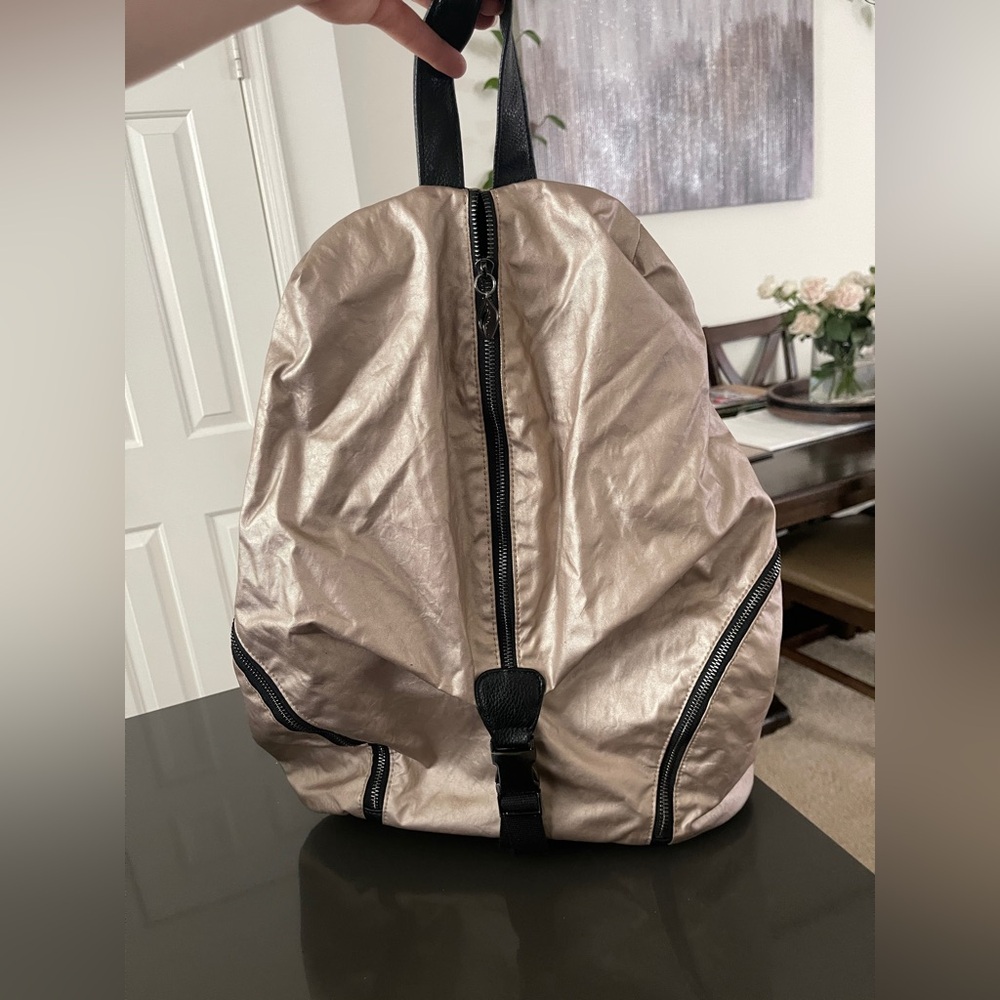 Fabletics Stylish Metallic Backpack Never Worn - image 1